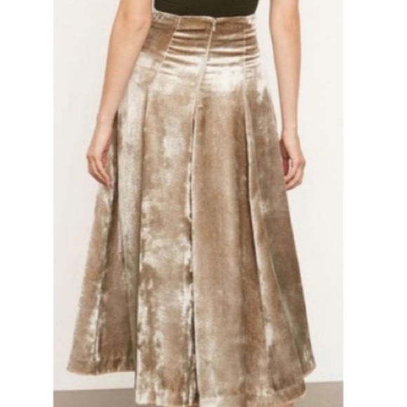 VINCE velvet purl edge paneled slip skirt in oak stone Size:6 STYLE V800430749 - Picture 5 of 16